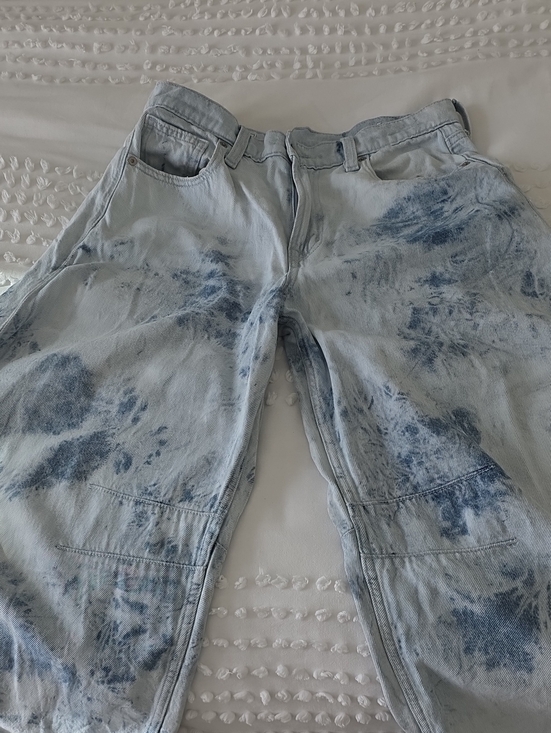 GAP Denim - GAP High-Rise Tie-Dye Light and Dark Blue Jeans